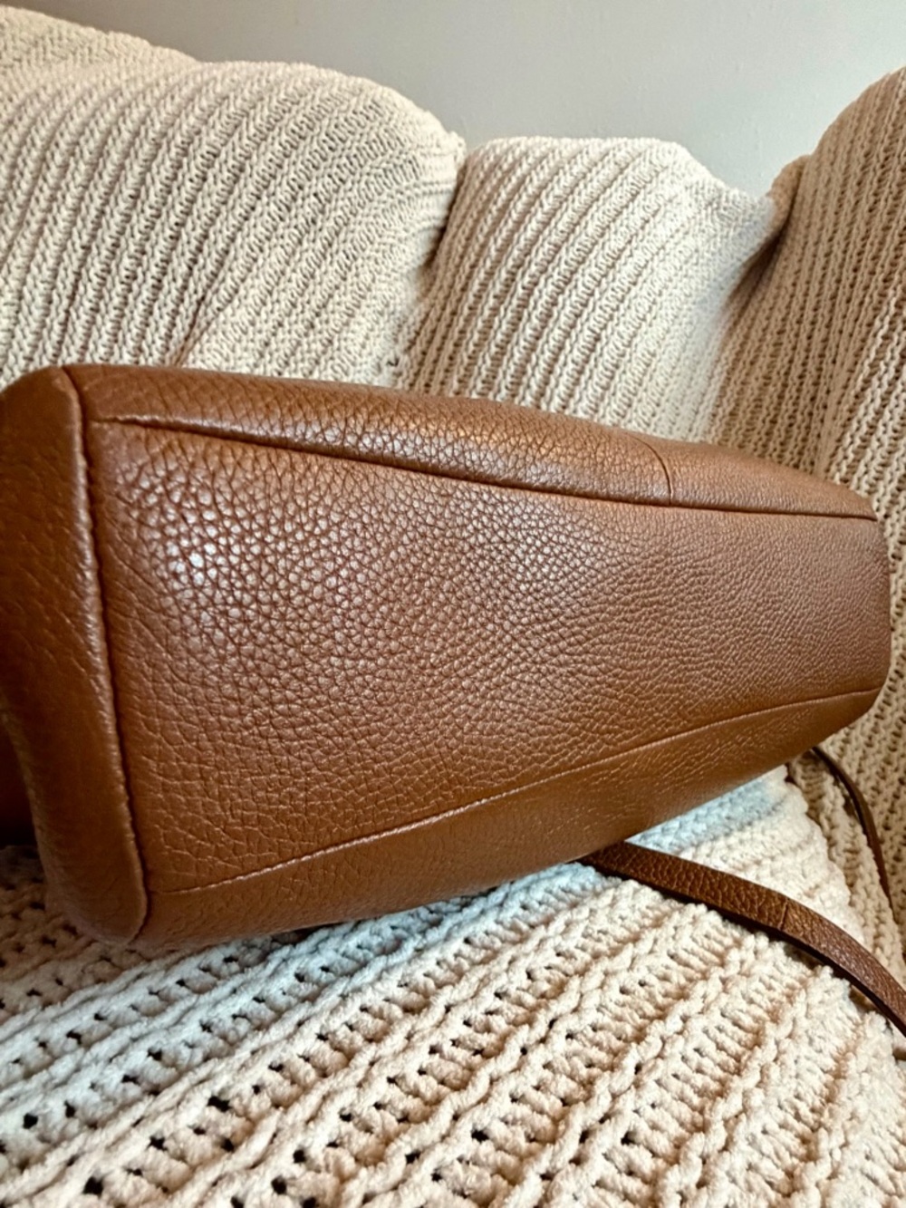 Coach Prairie Satchel Brown Pebbled Leather Crossbody Bag 34340 - Picture 8 of 15